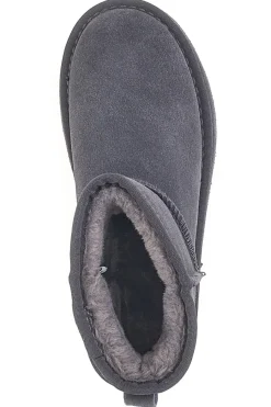 Donna MON DIEU Stivaletti Grigi con Pelo e Tomaia in Pelle WD90012