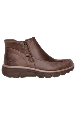 SKECHERS Stivaletti marroni con zip e Memory Foam Easy Going Into Fall Online