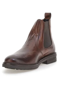 Uomo PITTARELLO FOCUS Stivaletti marroni in pelle con inserti elasticizzati 0