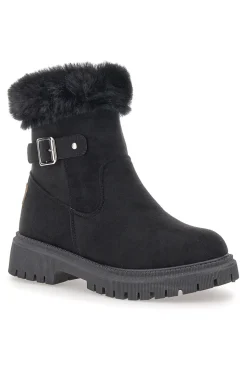 CARRERA Stivaletti neri con zip laterale, fibbia e interno con pelo CAW759092020 SCHWARZ Sale