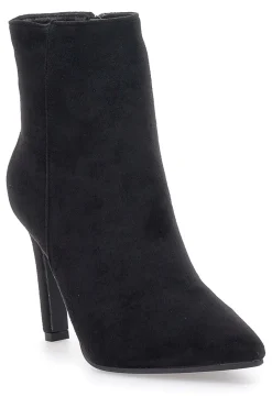 THE FIRST Stivaletti Neri Effetto Suede Con Tacco 10 cm 486 Hot