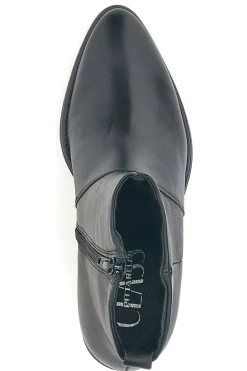 PITTARELLO CLASS Stivaletti neri in pelle con tacco medio 8650