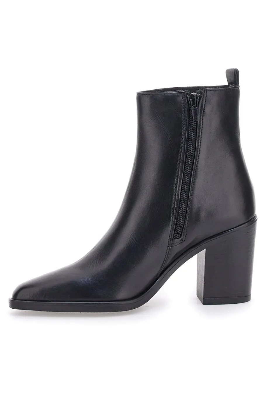 PITTARELLO GLAM Stivaletti Neri Vera Pelle Con tacco a Blocco 52145
