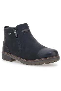 Uomo RELIFE Stivaletti neri water repellent con zip laterale 20821B16R