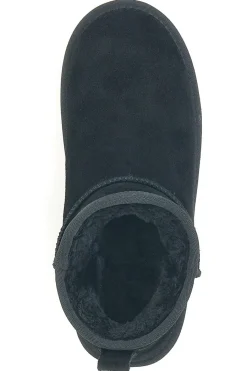 Donna MON DIEU Stivaletti Pantofole neri con pelo effetto scamosciato L1200