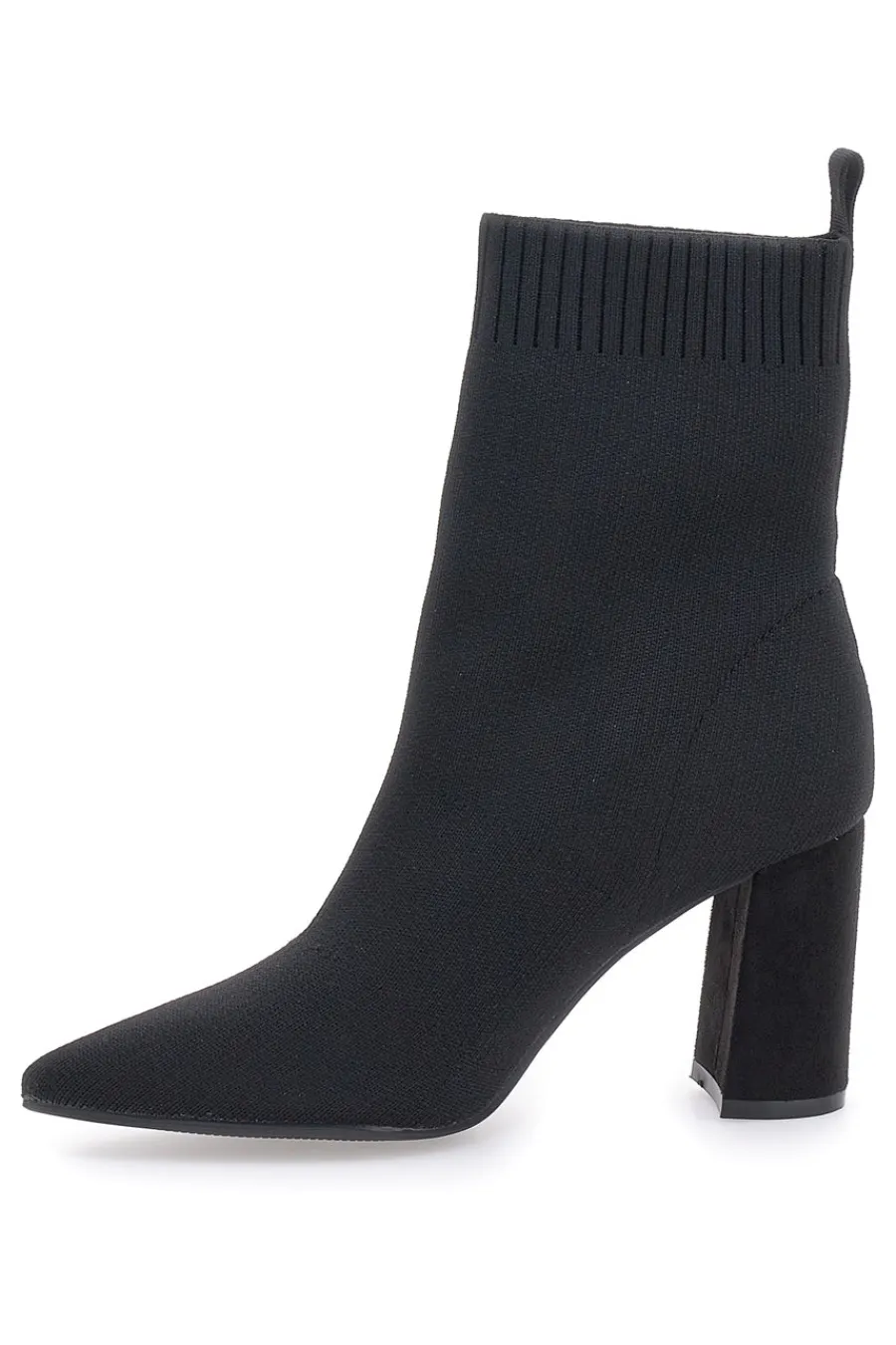 THE FIRST Stivaletti Socks Neri a Punta con Tacco Alto 484 Sale