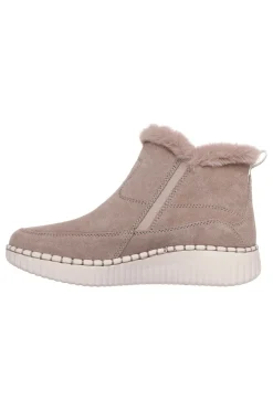 SKECHERS Stivaletti taupe in suede con zip e memory foam Wilshire Blvd Fresh Zip ND Clearance