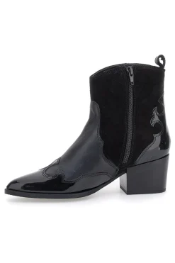 PITTARELLO GLAM Stivaletti Texani Neri In Vera Pelle 54265 Discount