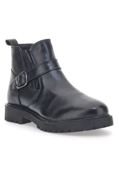 Donna PRIMA RIGA Stivaletti Vera Pelle Neri 500