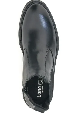 Uomo LONGFORD Stivaletto Beatles Vera Pelle Nero 02