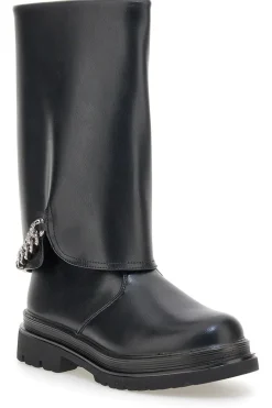 LAURA BIAGIOTTI Stivali neri con catena decorativa AG17616712