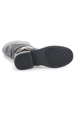 Donna LE HAVRE PARIS Stivali neri con fibbia dorata KSLTZ30