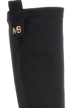 MARIELLA BURANI Stivali neri con tacco largo e dettaglio dorato 51693C1064 Discount