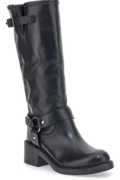 PITTARELLO GLAM Stivali Neri in Vera Pelle con Fibbia 3 Online