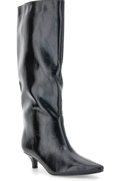 LE HAVRE PARIS Stivali neri lucidi con tacco basso a rocchetto 73116K01 Online