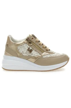 MARIELLA BURANI Stringate con Platform e Decorazioni Ricamate 51051 BEIGE Discount