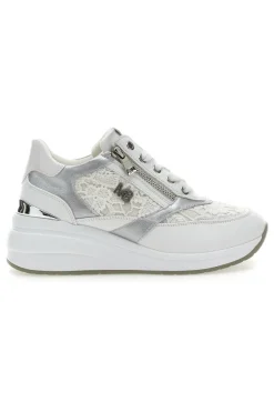 MARIELLA BURANI Stringate Bianche con Platform e Decorazioni Ricamate 51051 BIANCO Sale