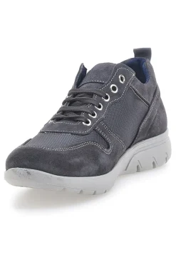 Uomo JERPOINT Stringate Grigie con Tomaia in Pelle e Mesh 99