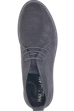 Uomo MAX DILLAN Stringate Grigie in Vera Pelle Scamosciata 2812