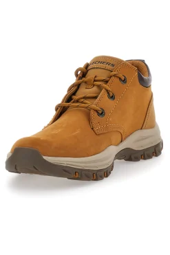 Uomo SKECHERS Stringate marroni con tomaia in pelle KNOWLSON RAMHURST
