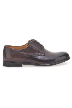 Uomo PITTARELLO PLUS Stringate Marroni In Vera Pelle Made in Italy PT911