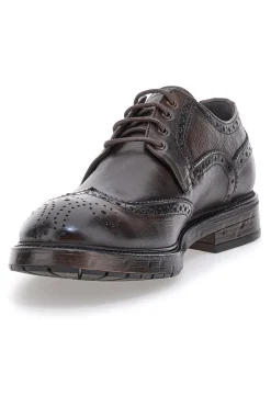 Uomo PITTARELLO PLUS Stringate nere in vera pelle con lavorazione brogue 1268
