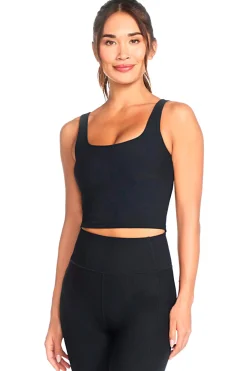 Donna SKECHERS Top portino Nero a Cotine HECKER GO FEX RIB ongine Bra