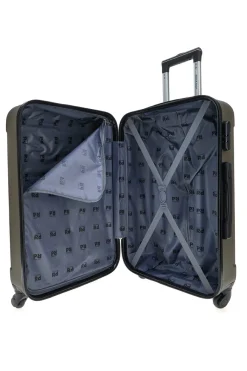 PRIMA RIGA Trolley piccolo scuro rigido con ruote piroettanti PR161/P