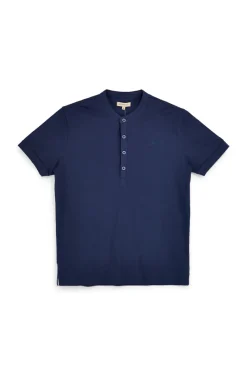 Uomo SEVENOAKS T-hirt bu girocoo bottoni tinta unita NBY1443