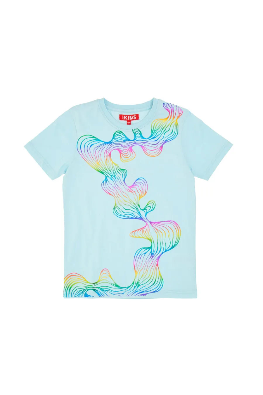PITT KIDS T-Shirt Celeste con Stampa Effetto Metallizzato PT-G-T-050