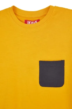 PITT KIDS T-shirt gialla con taschino Pt-b-t-9025