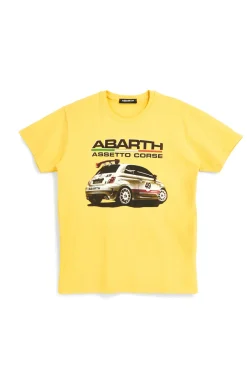 Uomo ABARTH T-hirt giaa in cotone con tapa u petto AH011TE