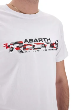 Uomo ABARTH T-hirt Girocoo Bianca con tapa Racing Attitude AH24081