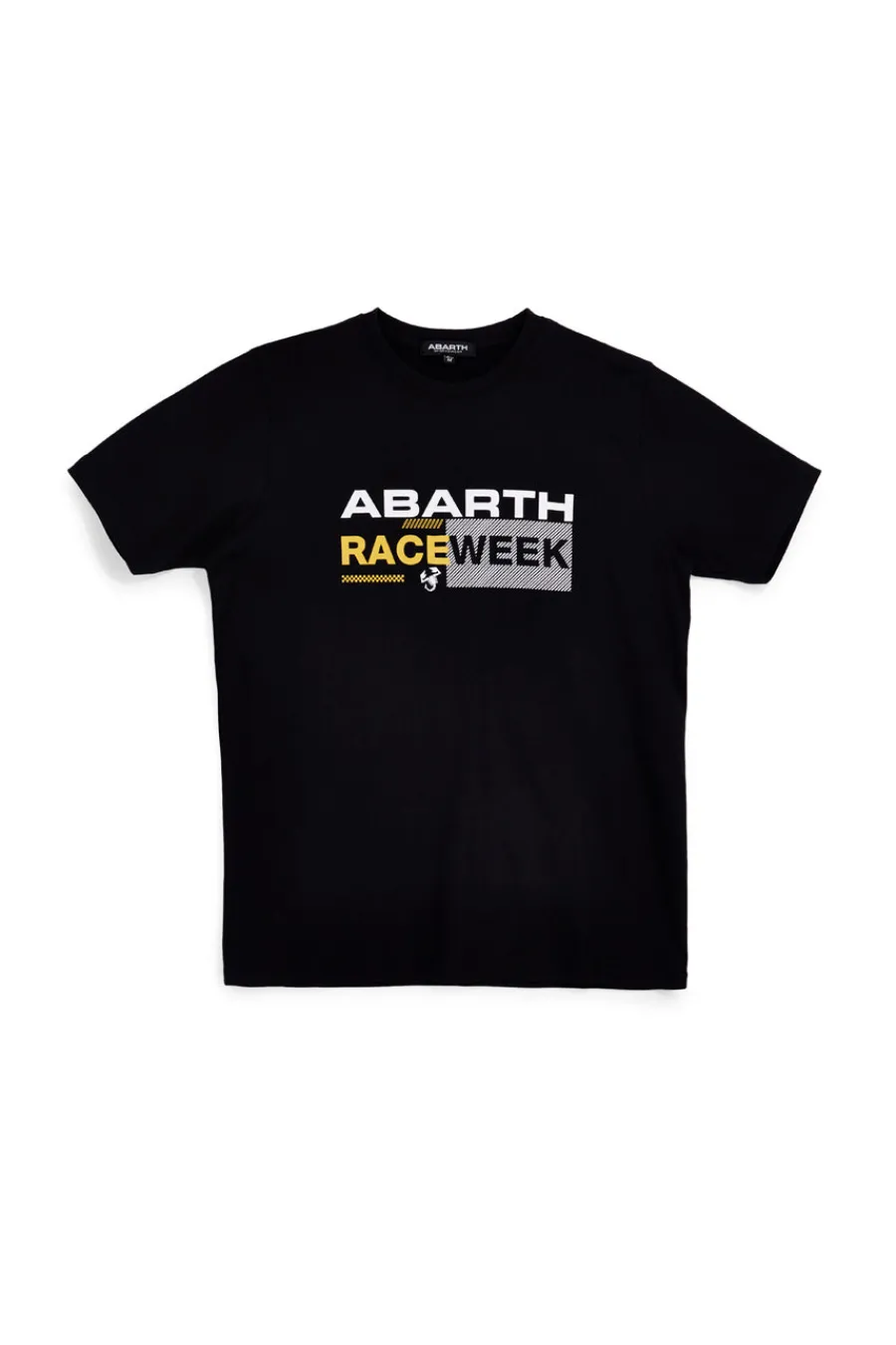 Uomo ABARTH T-shirt nera con stapa frontae AH003TE