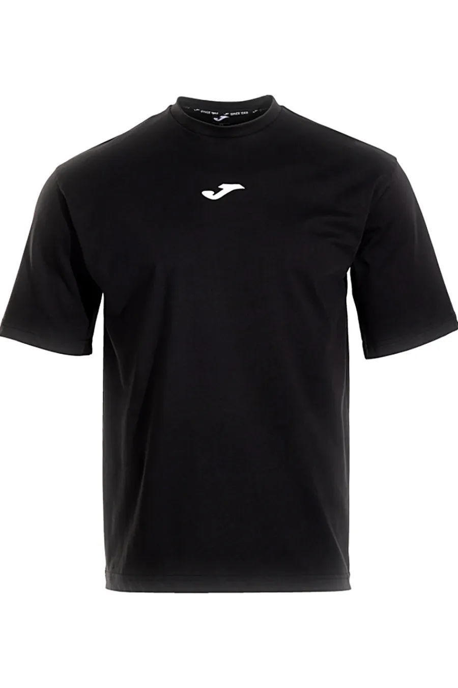 Uomo JOMA T-hirt nera in cotone con ogo goato hort eeve T-hirt