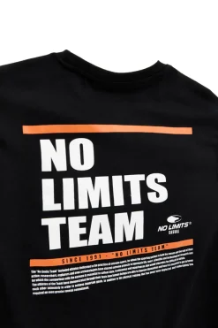 Uomo NO LIMITS T-shirt nera in cotone con stapa su retro ATS042S24