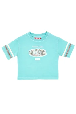 PITT KIDS T-shirt Verde Acqua Con Stampa PT-K-T-700