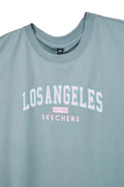 Donna SKECHERS T-hirt Overize con tapa o Angee Detination hort eeve Tee
