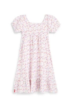 PITT KIDS Vestito bianco con stampa cuori in cotone Pt-g-d-903