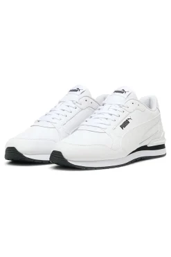 Uomo PUMA Weiße Ledersneakers ST Runner v4 L
