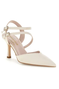 PITTARELLO COUTURE Weiße Pumps mit Riemen 11S PANNA Sale