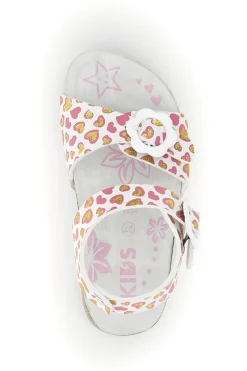 PITT KIDS Weiße Sandalen mit Herzchen Print Pitt Kinder 14611