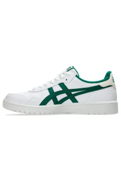 Uomo ASICS Weiße und grüne Turnschuhe mit Schnürsenkeln Japan S
