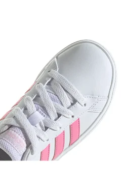 ADIDAS Weiße und rosa Turnschuhe Grand Court 2.0 K