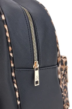 Donna BASILE Zaino animalier con dettagli neri BA1271N-MAC