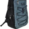 ROUTE 66 Zaino blu e nero con tasche multiple e cordini frontali 61992/L/SETRN