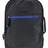 Uomo RENATO BALESTRA Zaino Nero con Dettagli Blu e Scomparto Porta PC COB 62140/L/SRBU6