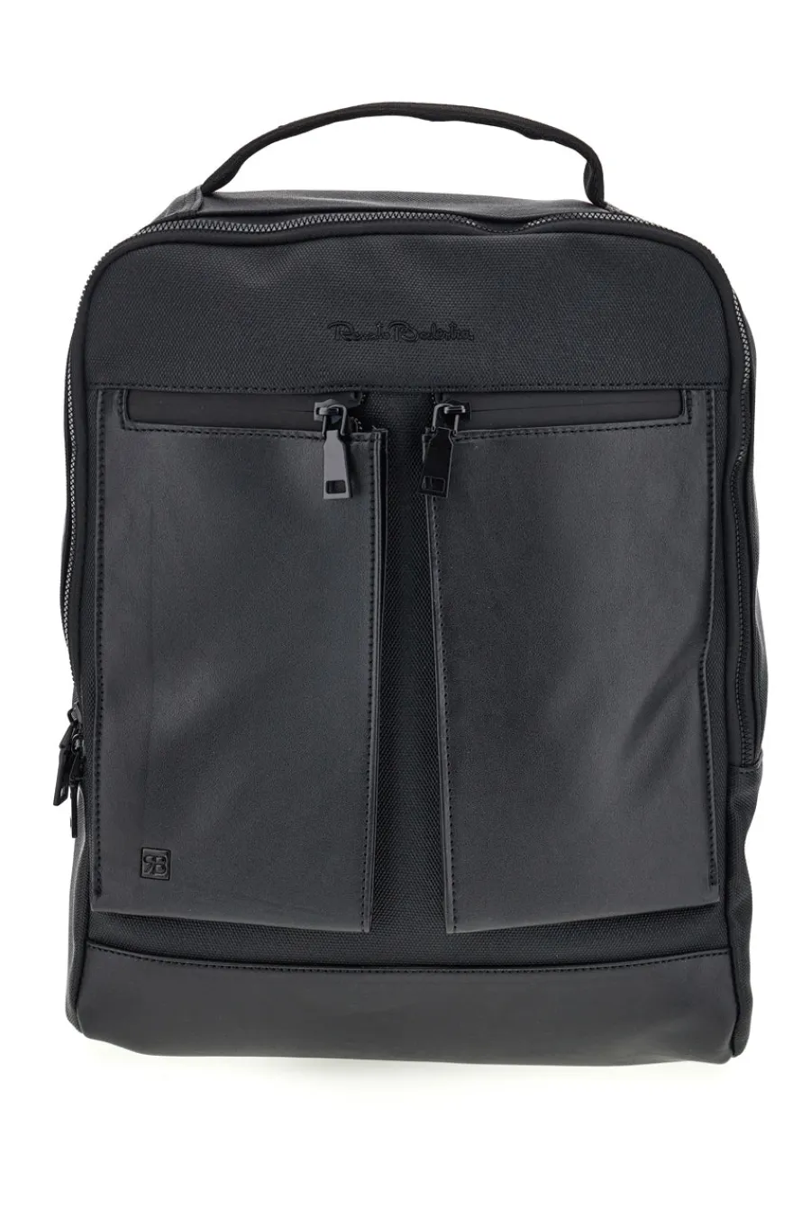 Uomo RENATO BALESTRA Zaino Nero in Tessuto con Tasche Frontali e Scomparto Porta PC COB 61991/L/SRBU7